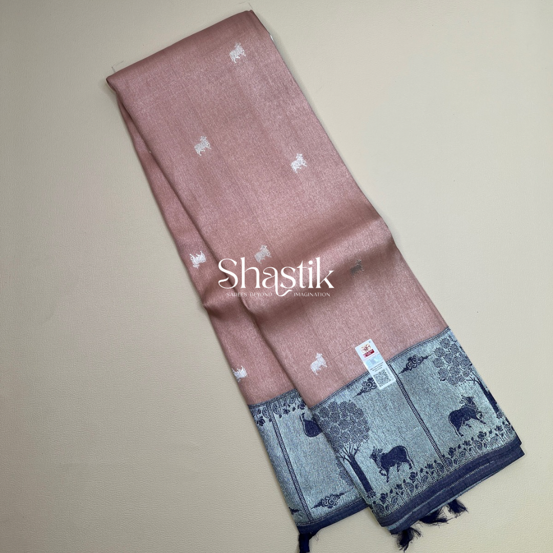 Pichwai Painting inspired Silk Saree