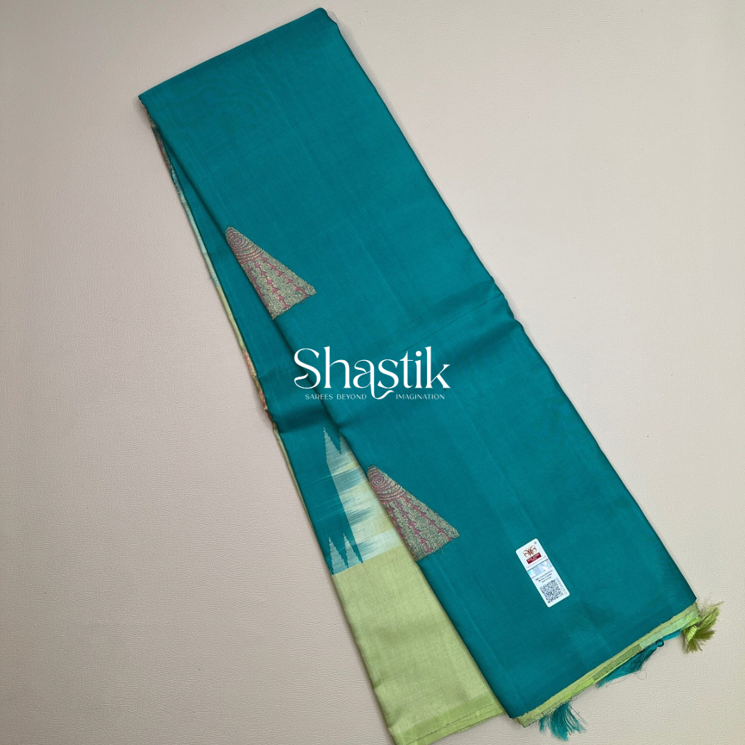 Tie & Dye fire cracker motifs unconventional silk saree