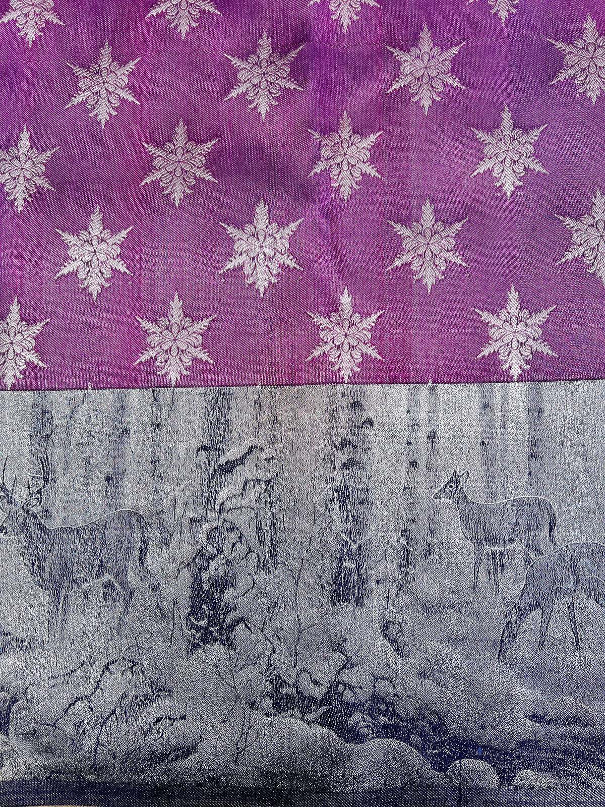 Best Saree Online Shopping – Royal Purple Silk Drape