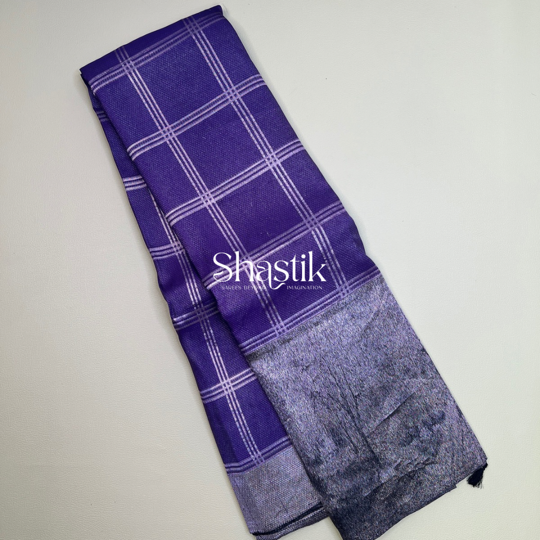 Lake view Pallu Unconventional pure silk saree