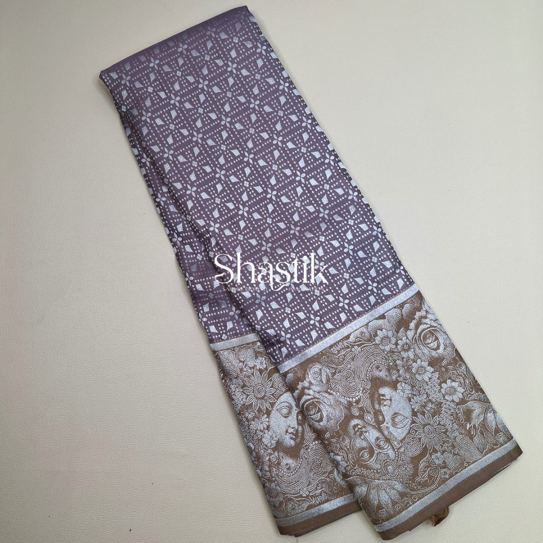 The Eternal Love of Radha Krishna Unconventional wedding silk saree