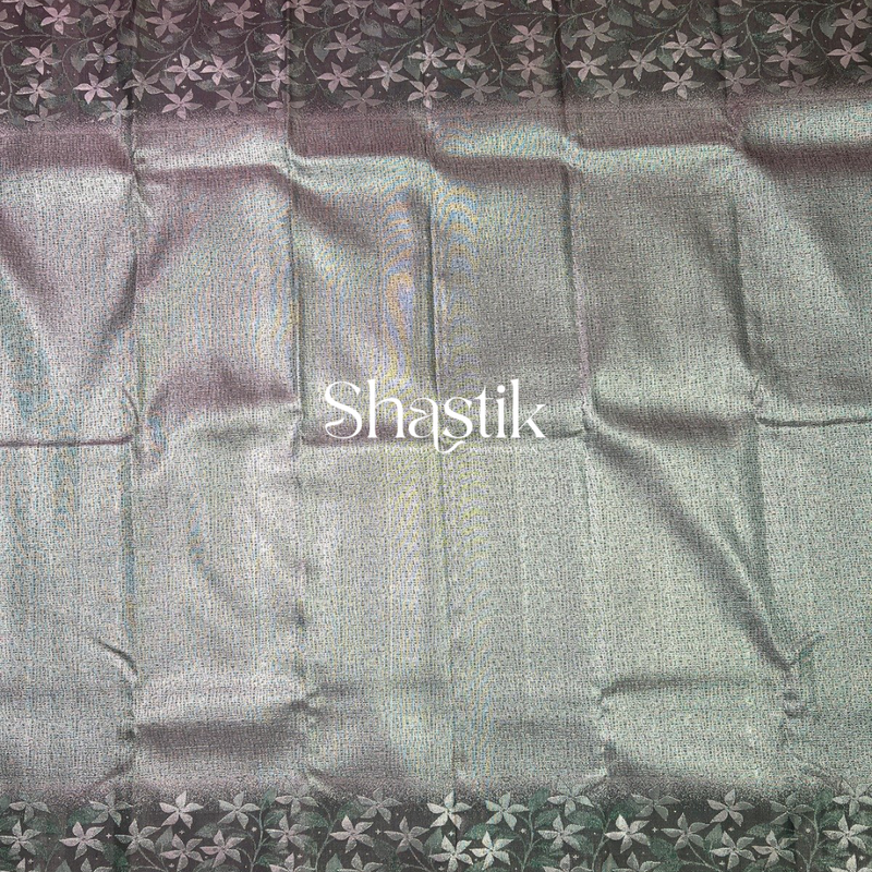 Grey saree in contemporary style Coimbatore