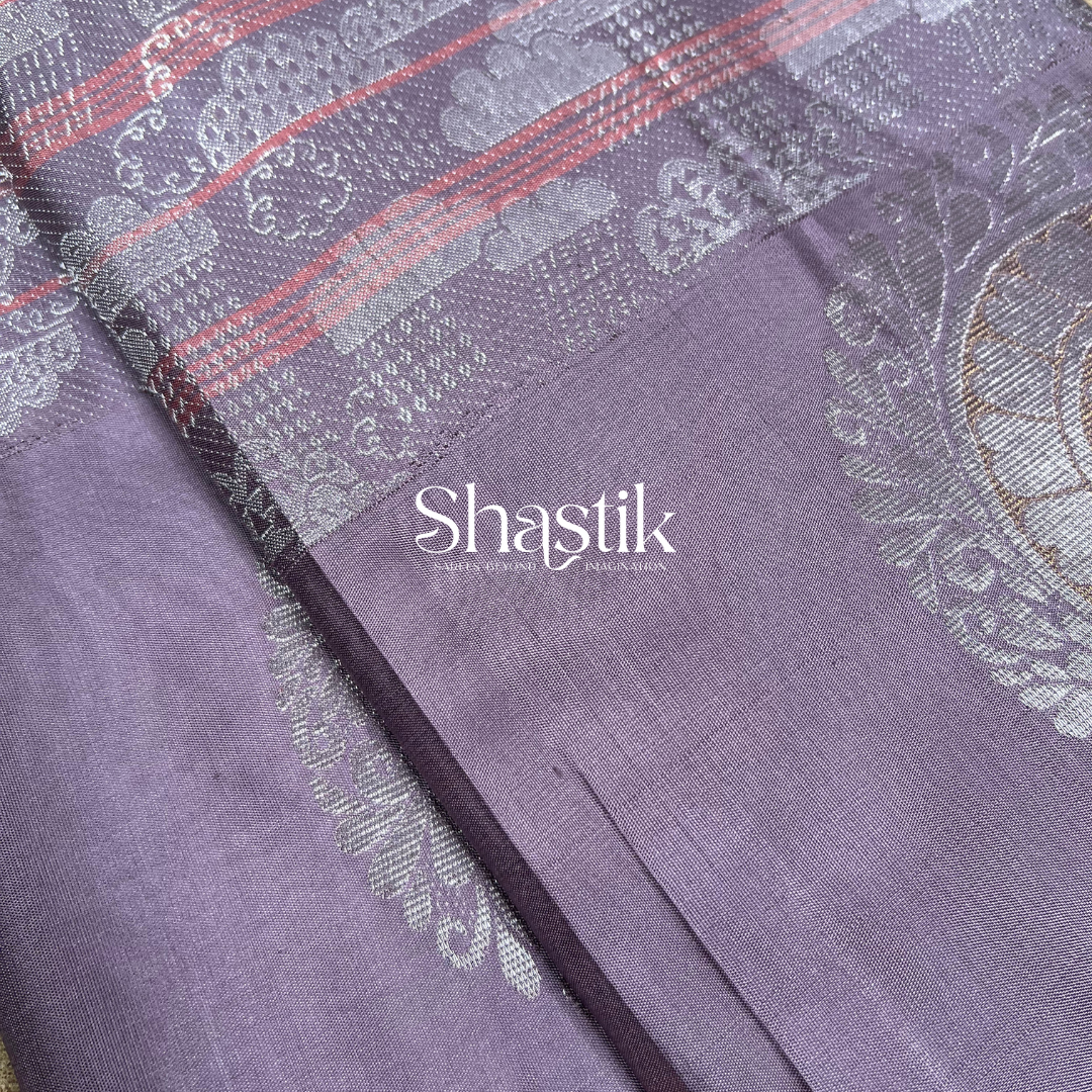 Handloom Wedding Saree in Lavender Shade
