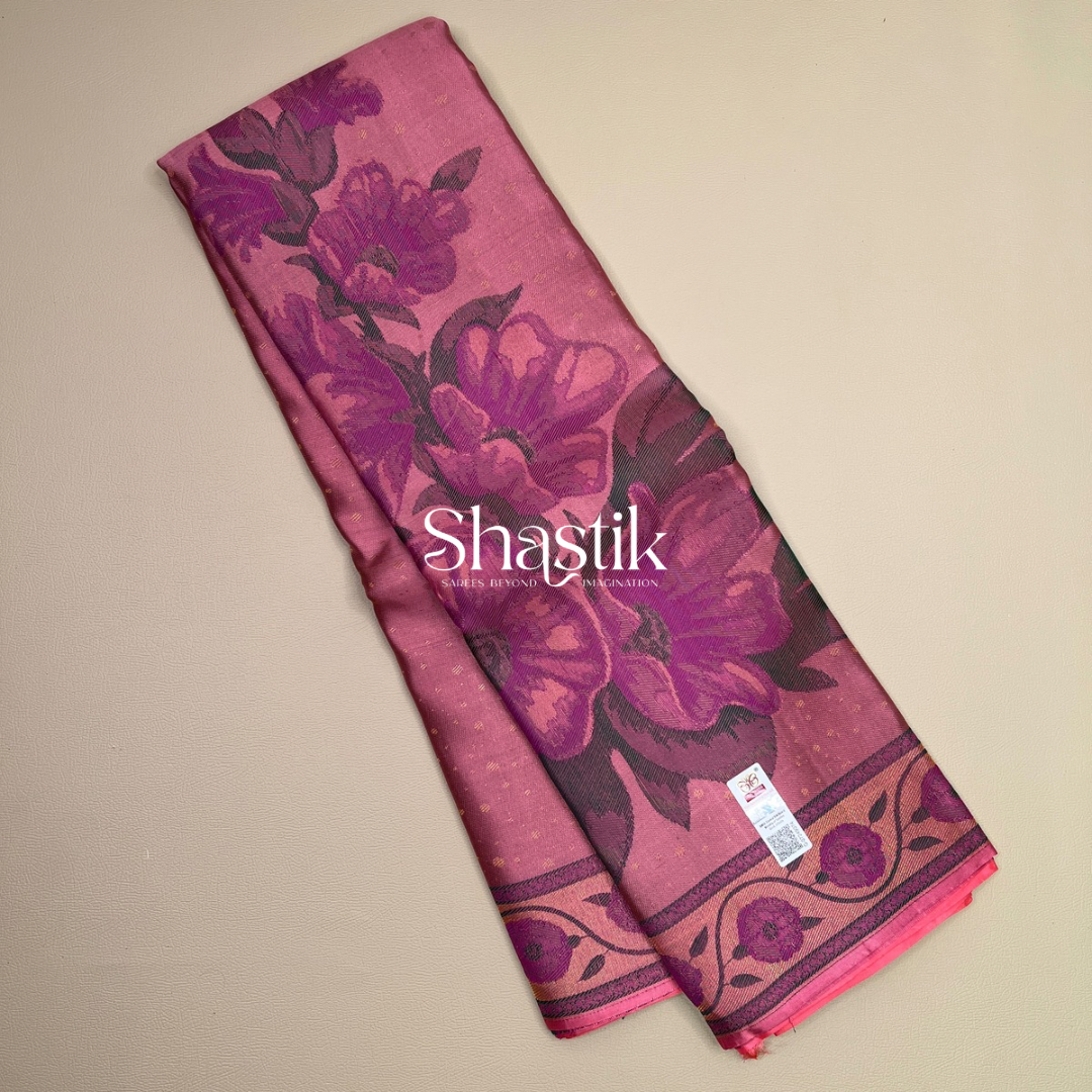 Blossom Whispers contemporary silk saree