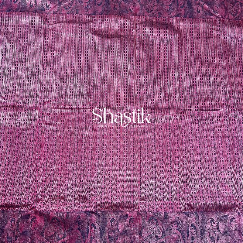 New Design Wedding Saree in Magenta Silk