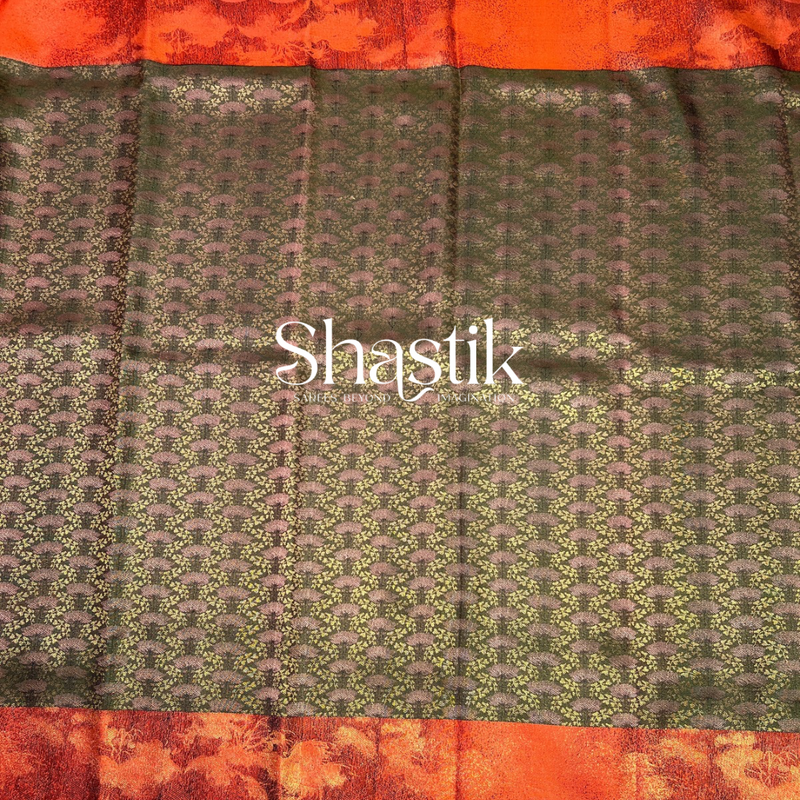 Pattu saree contemporary swan border design