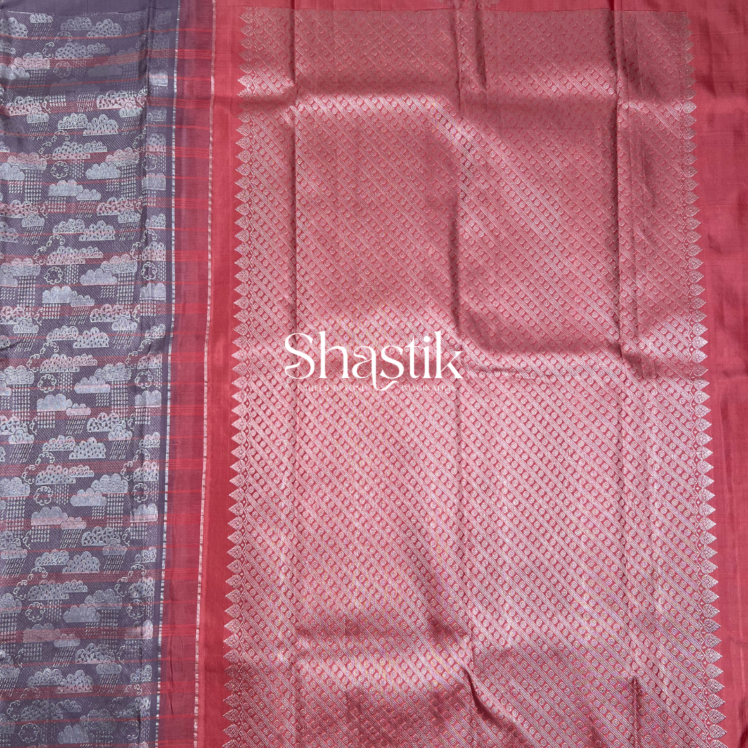 Soft Silk Lavender Wedding Saree