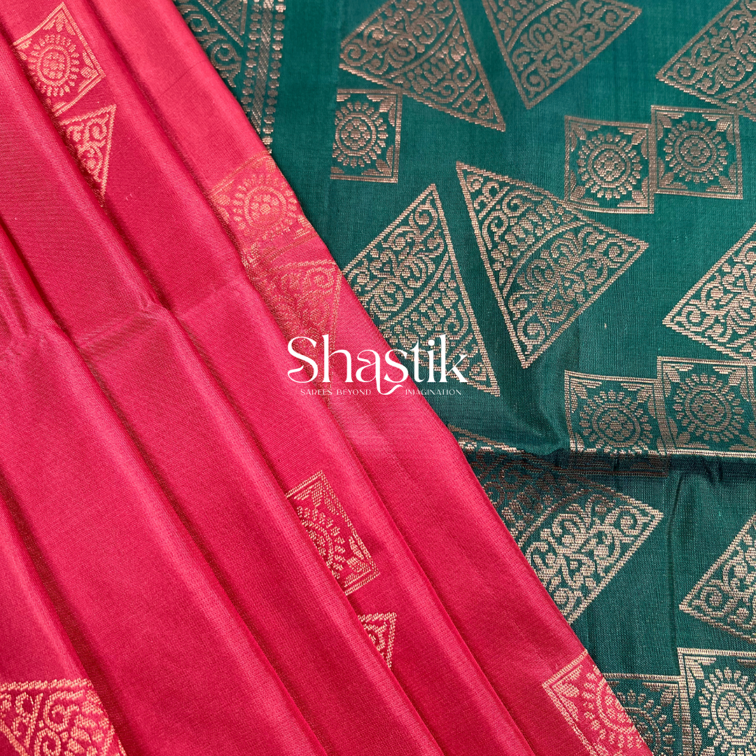 Soft silk saree pastel shades antique gold zari