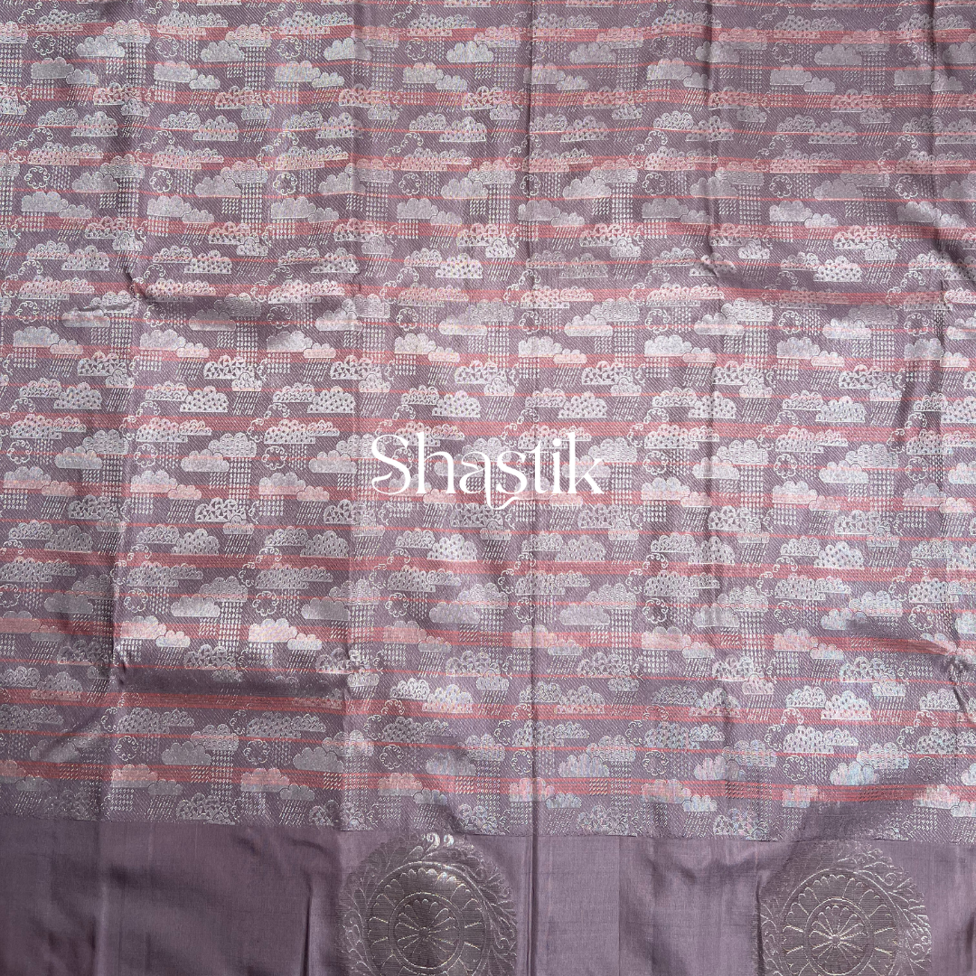 Wedding Saree in Lavender Silk