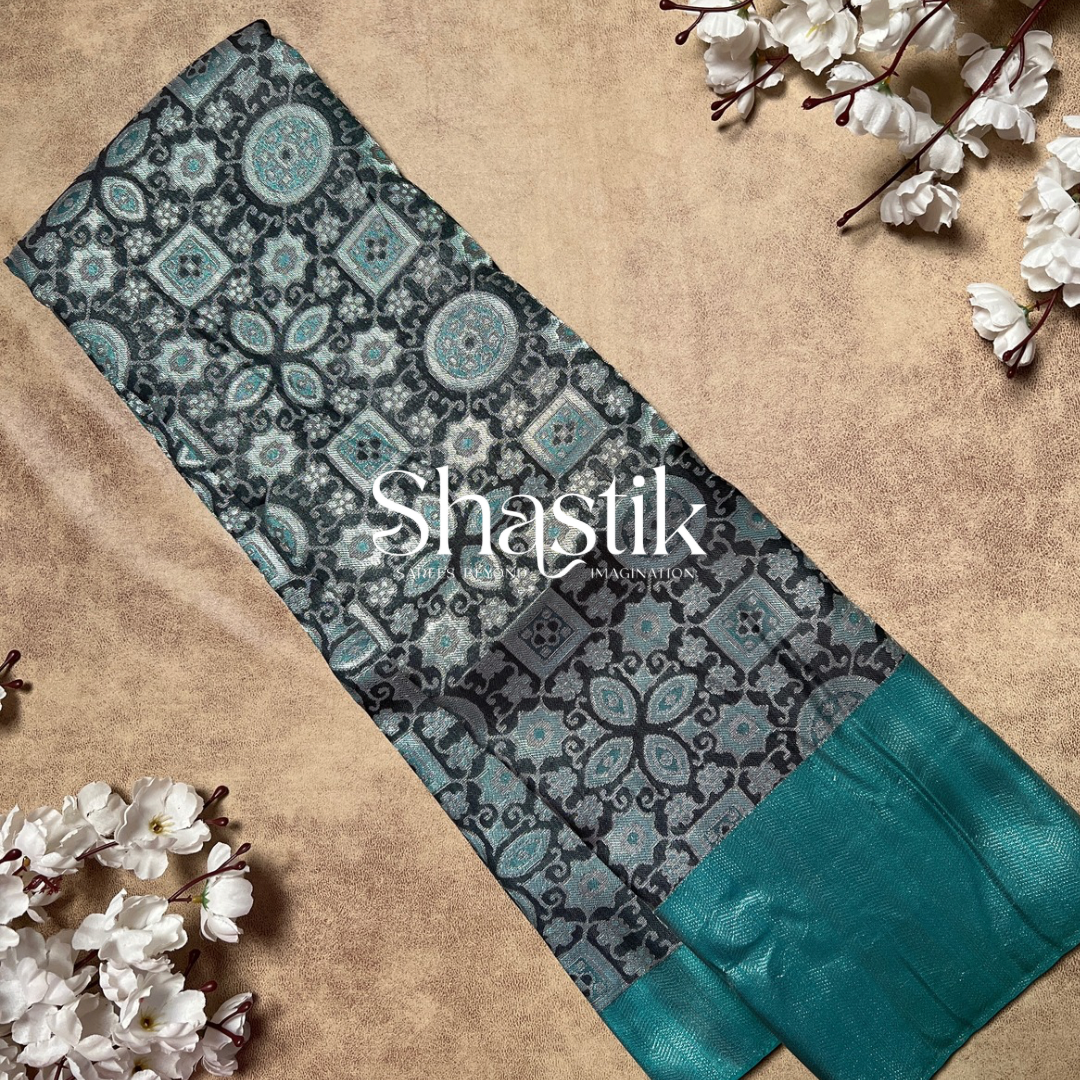 Kaleidoscopic view silk saree in buttery soft texture