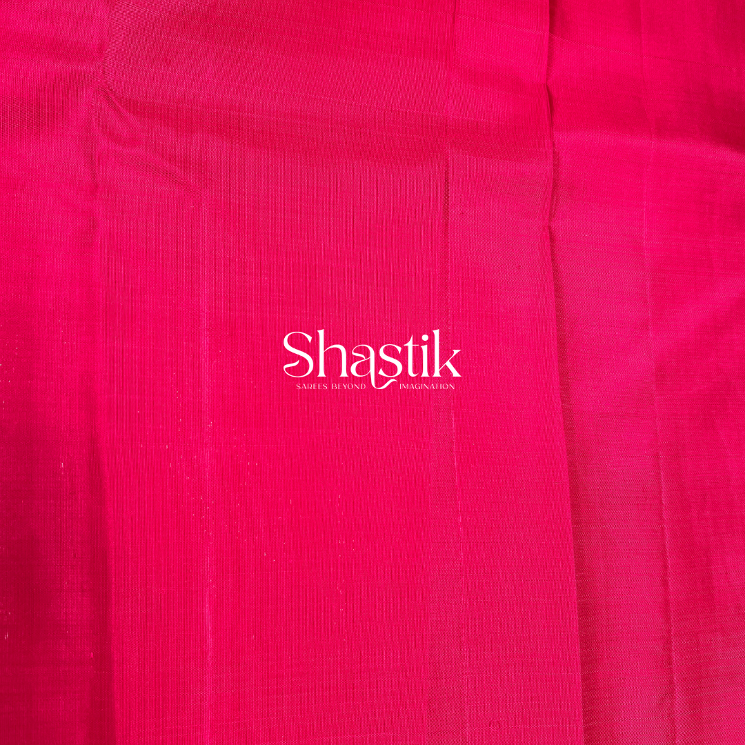 Bridal Kancheevaram silk saree Krishna theme