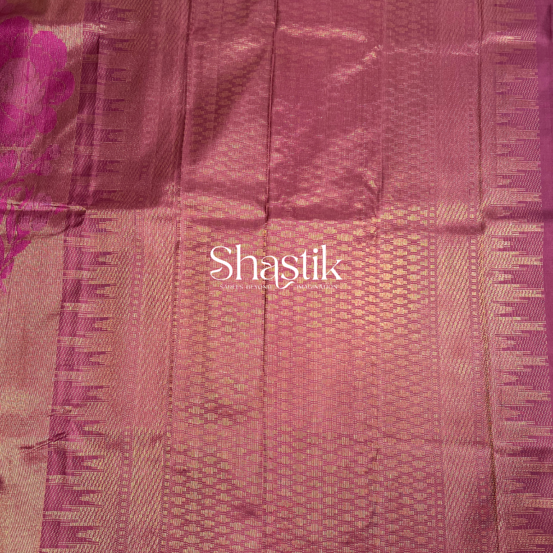 burgundy tissue silk saree