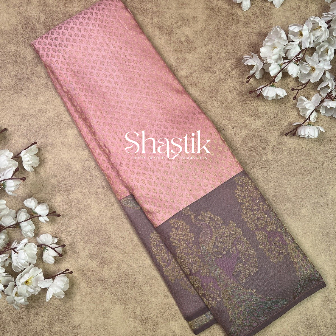 Bridal silk saree in pink