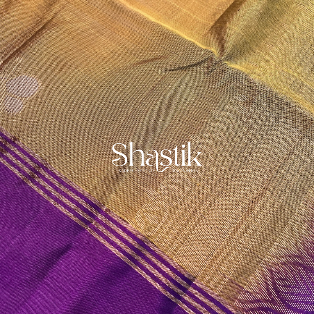 Coimbatore Handloom Soft silk saree in Olive Green