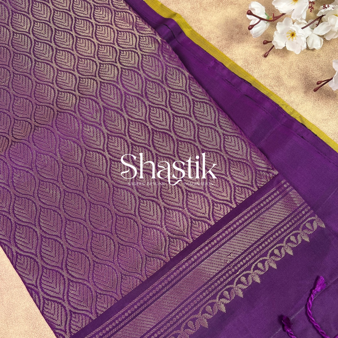 Coimbatore Handloom Soft silk saree in Olive Green