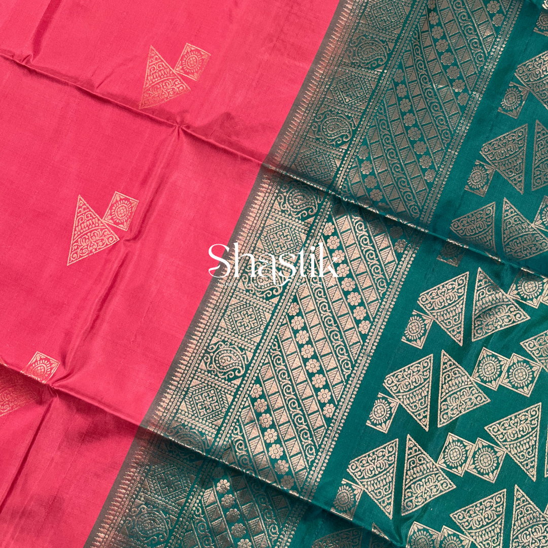 Coimbatore soft silk sarees in orangish pink