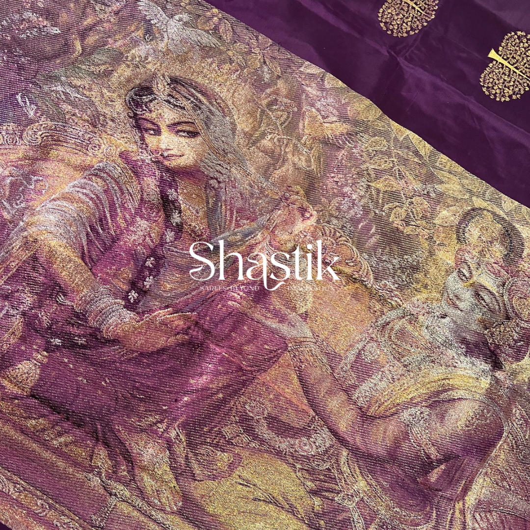 Exclusive Rich Purple Kanjivaram Silk Sarees Online