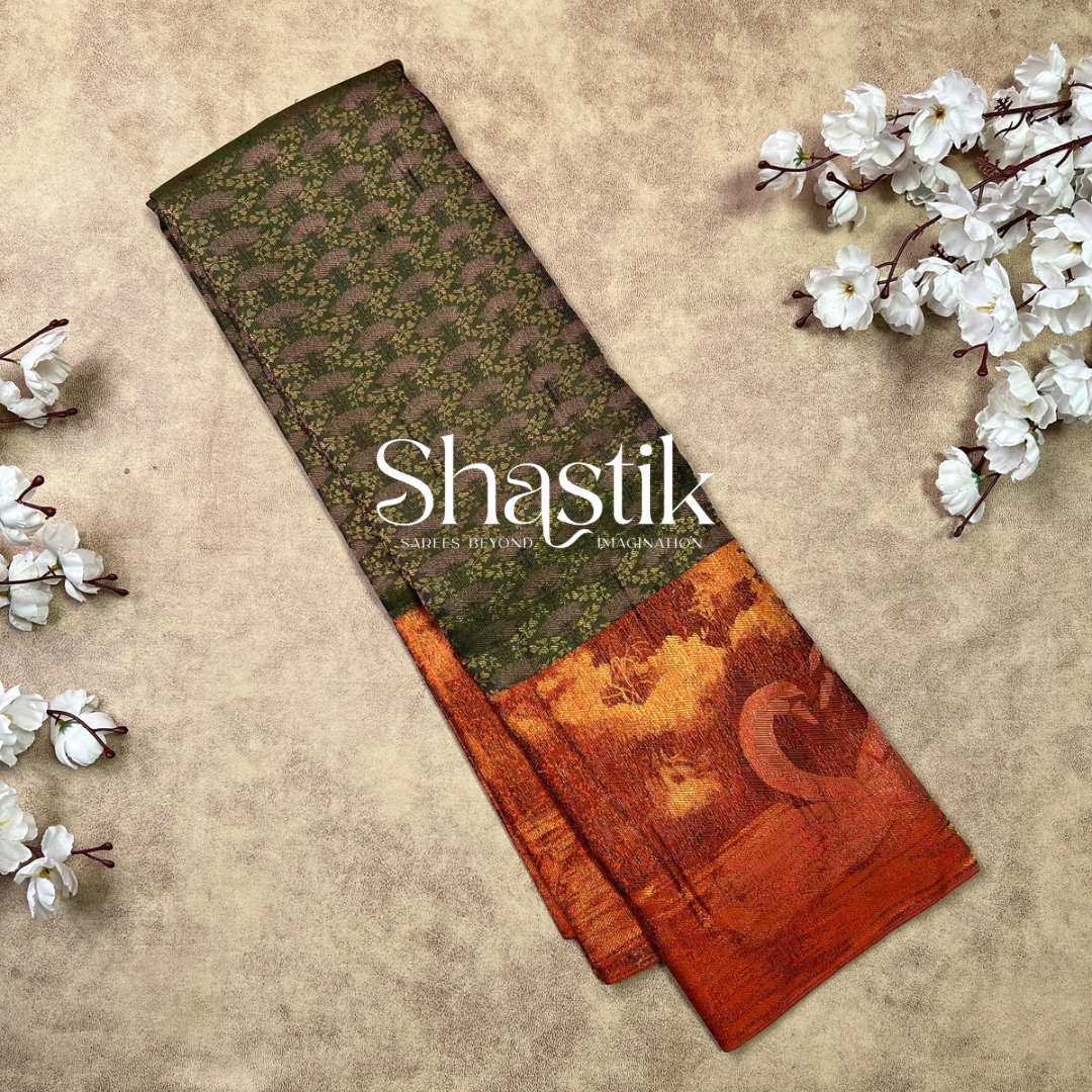 Love of Swans silk saree in buttery soft texture