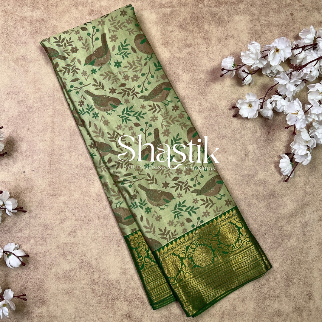 Little birds silk saree in buttery soft texture