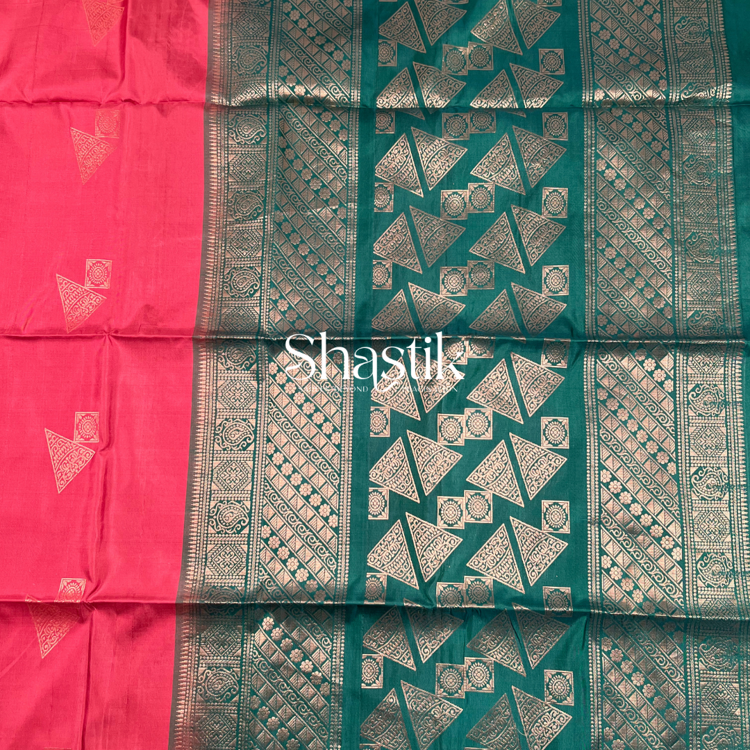 Modern soft silk saree with Jhumkha design