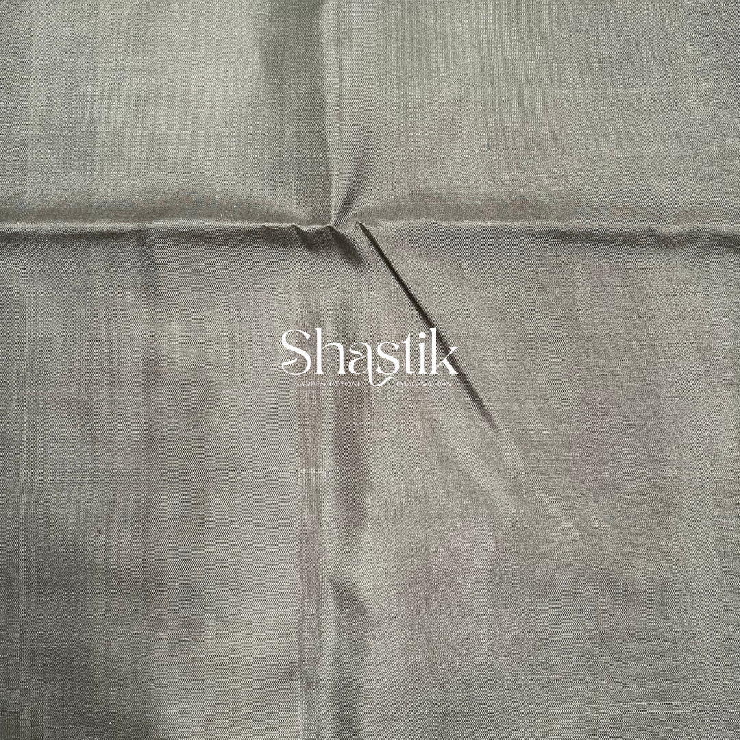 Soft silk saree sage green floral motif