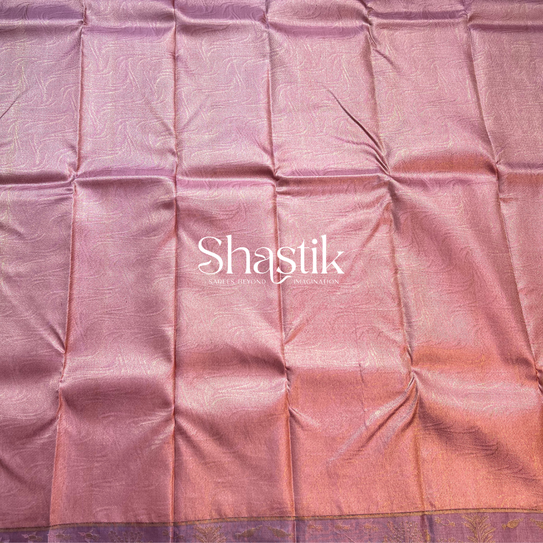 Unconventional Wedding saree in pastel pink