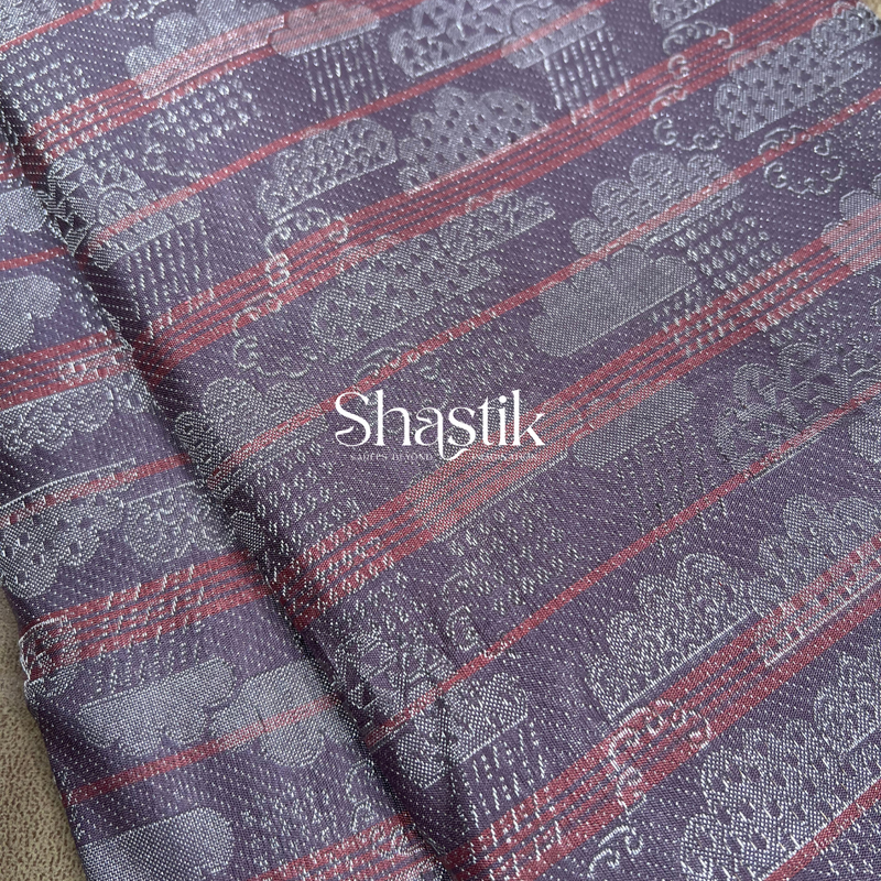 Unconventional silk saree in lavender