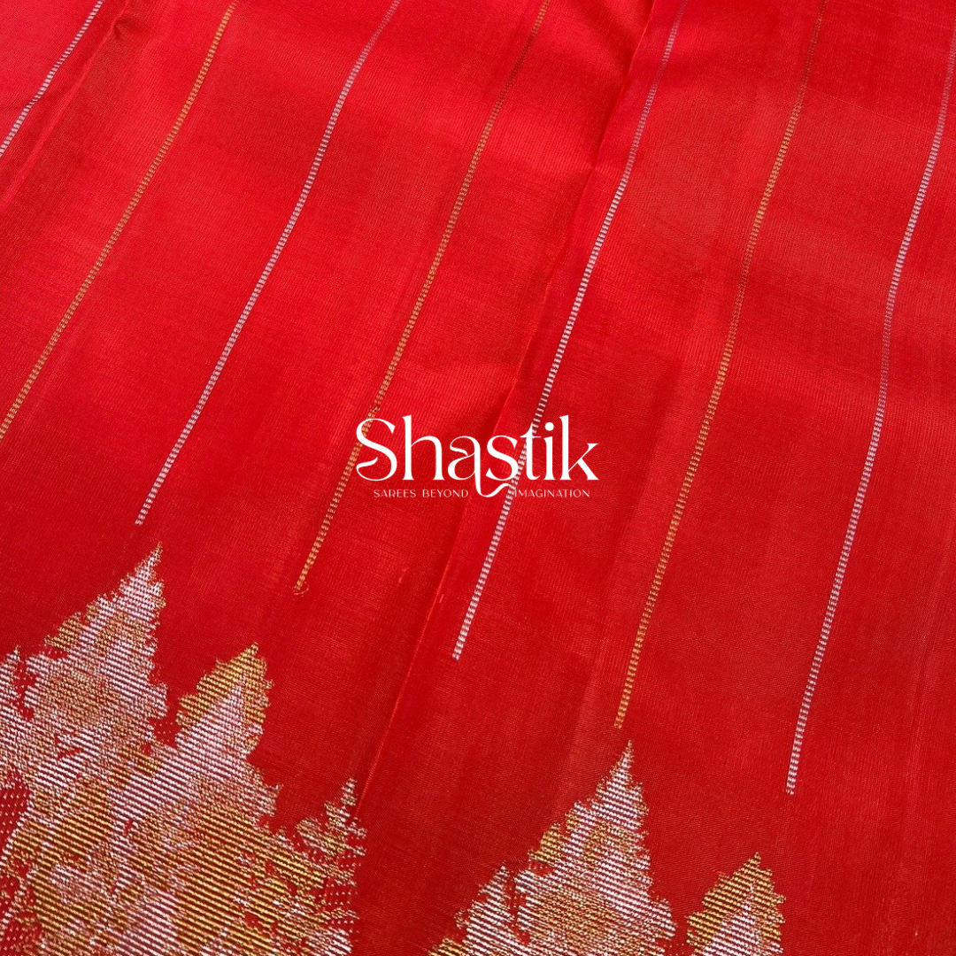 Wedding Pure Silk Saree in Red 