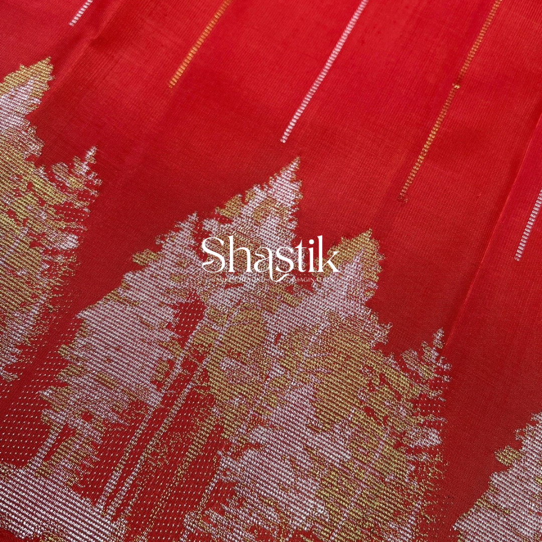 Wedding Pure Silk Saree in Red 