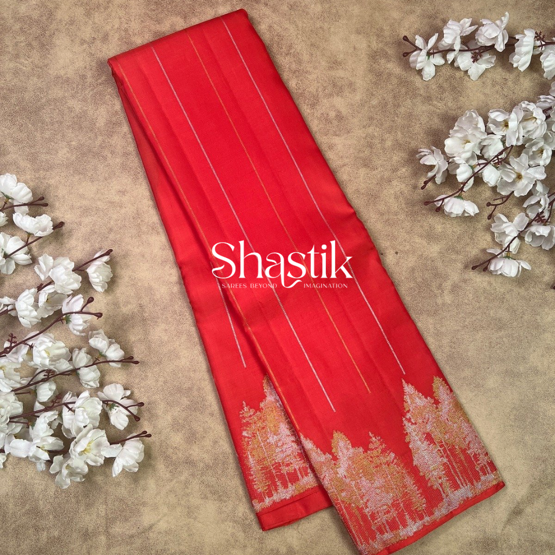 Wedding Pure Silk Saree in Red 