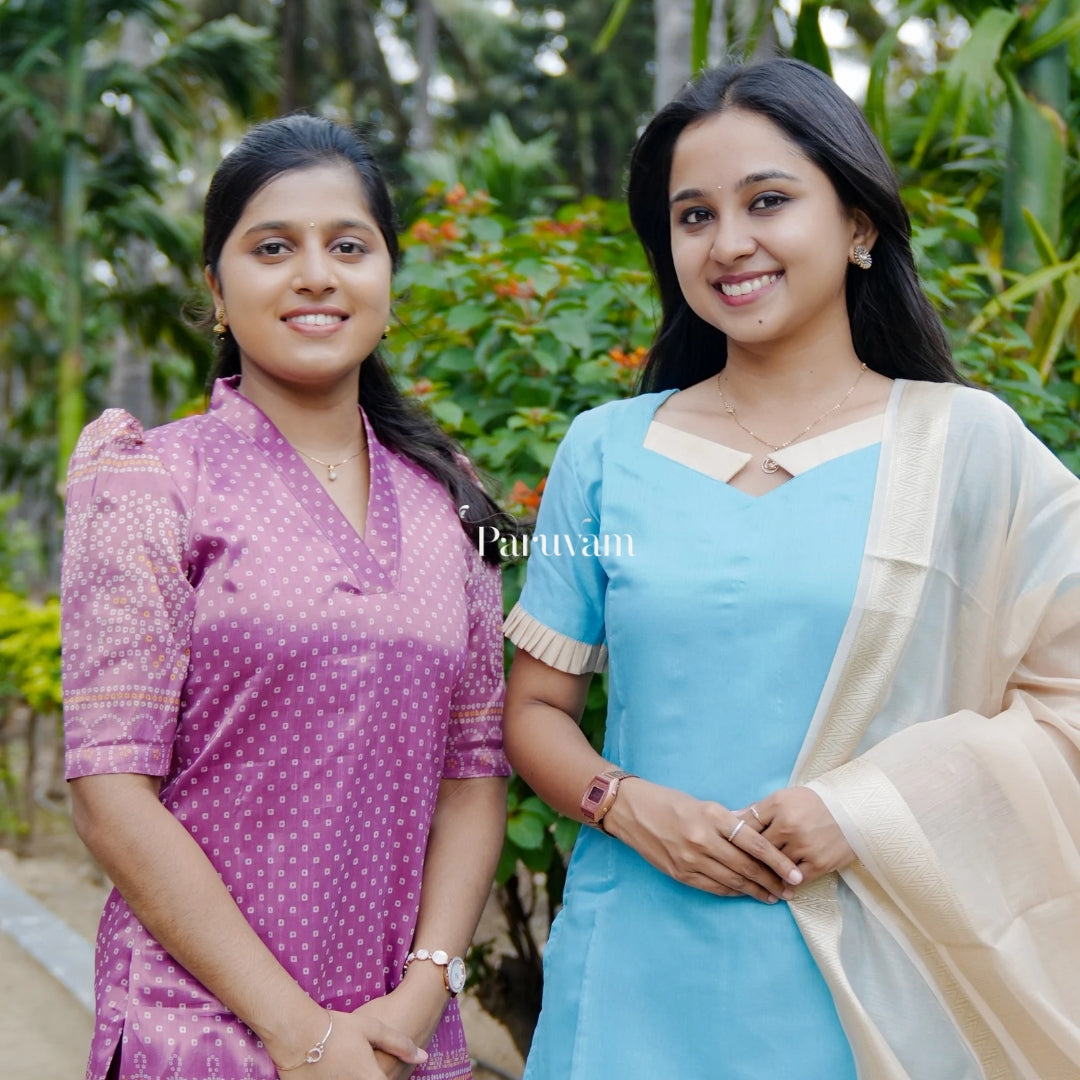 Bandhini shimmer tissue pink kurti