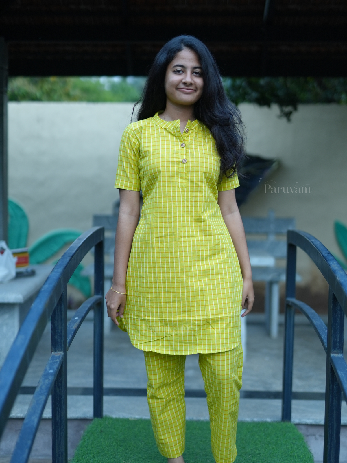 Green checks breezy coord set