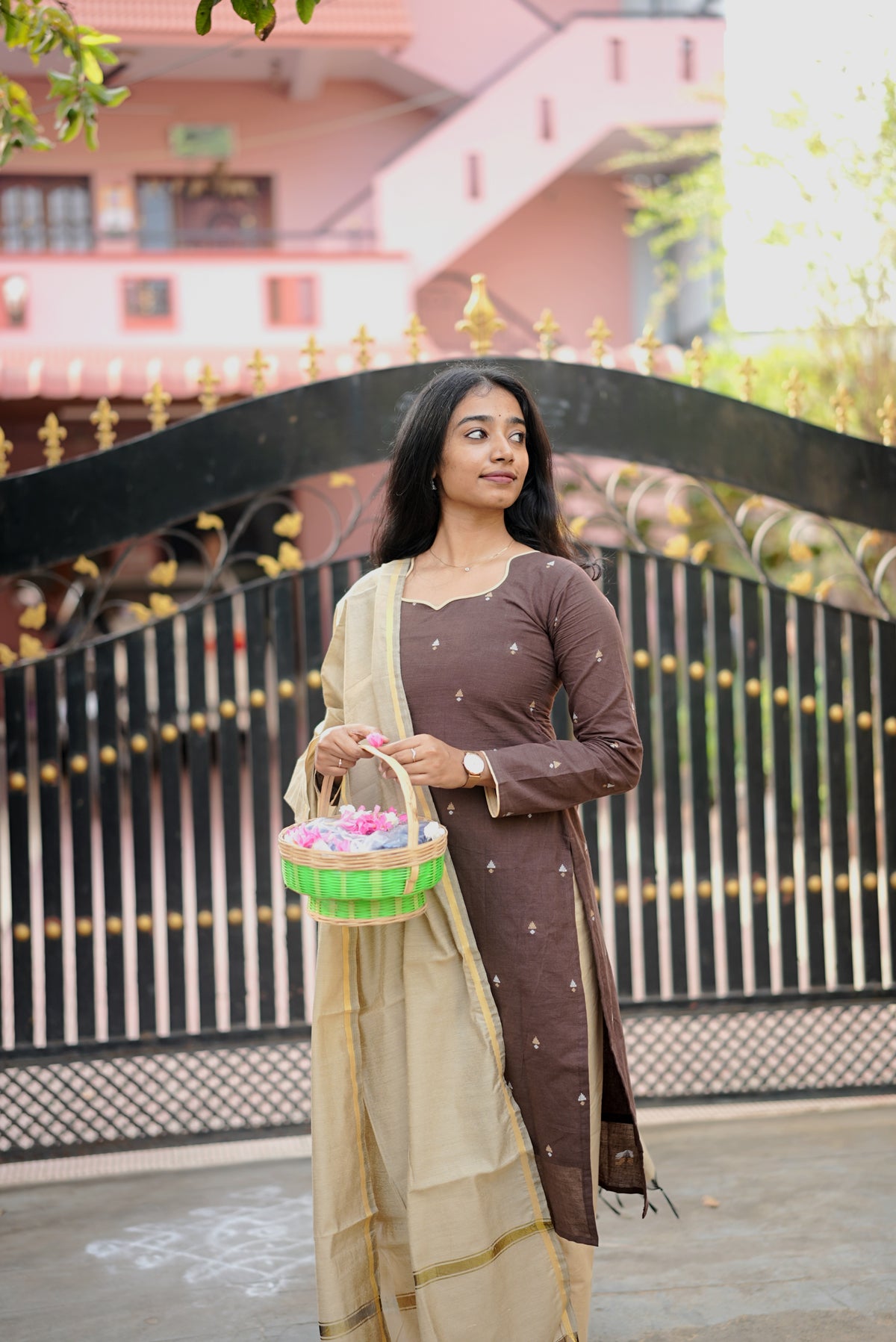 Handloom Brown Salwar Set