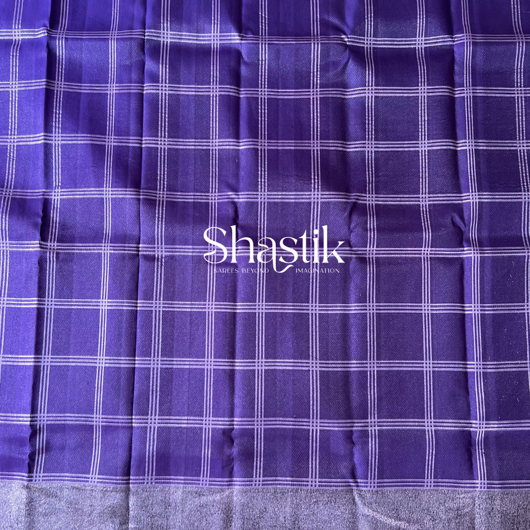 traditional wedding silk saree in Violet