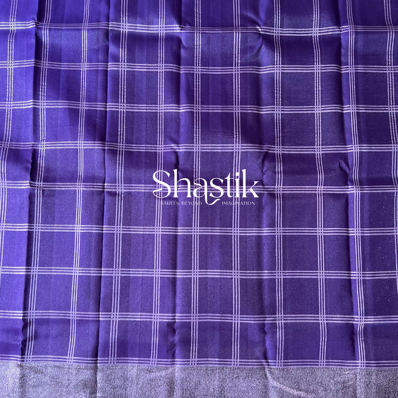 traditional wedding silk saree in Violet