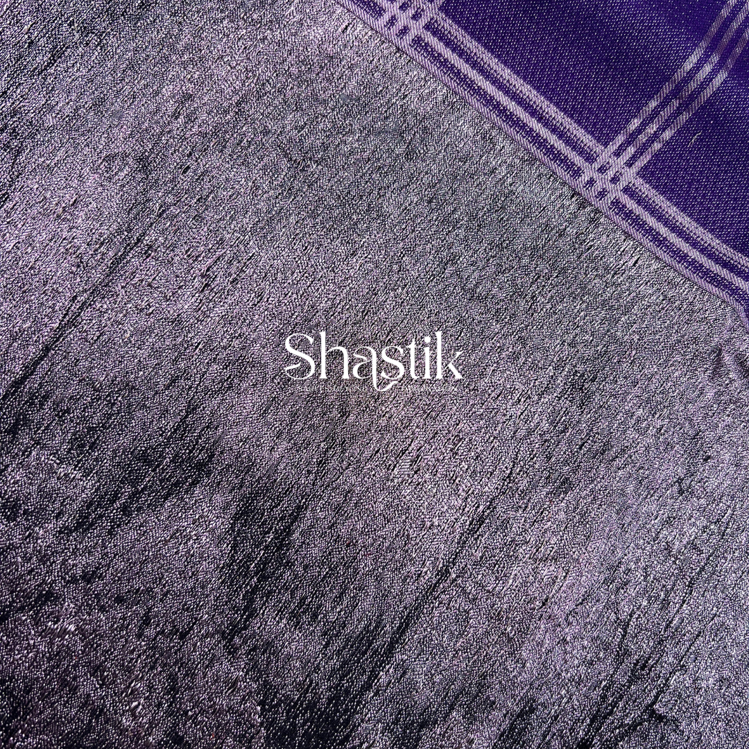 traditional wedding silk saree in Violet