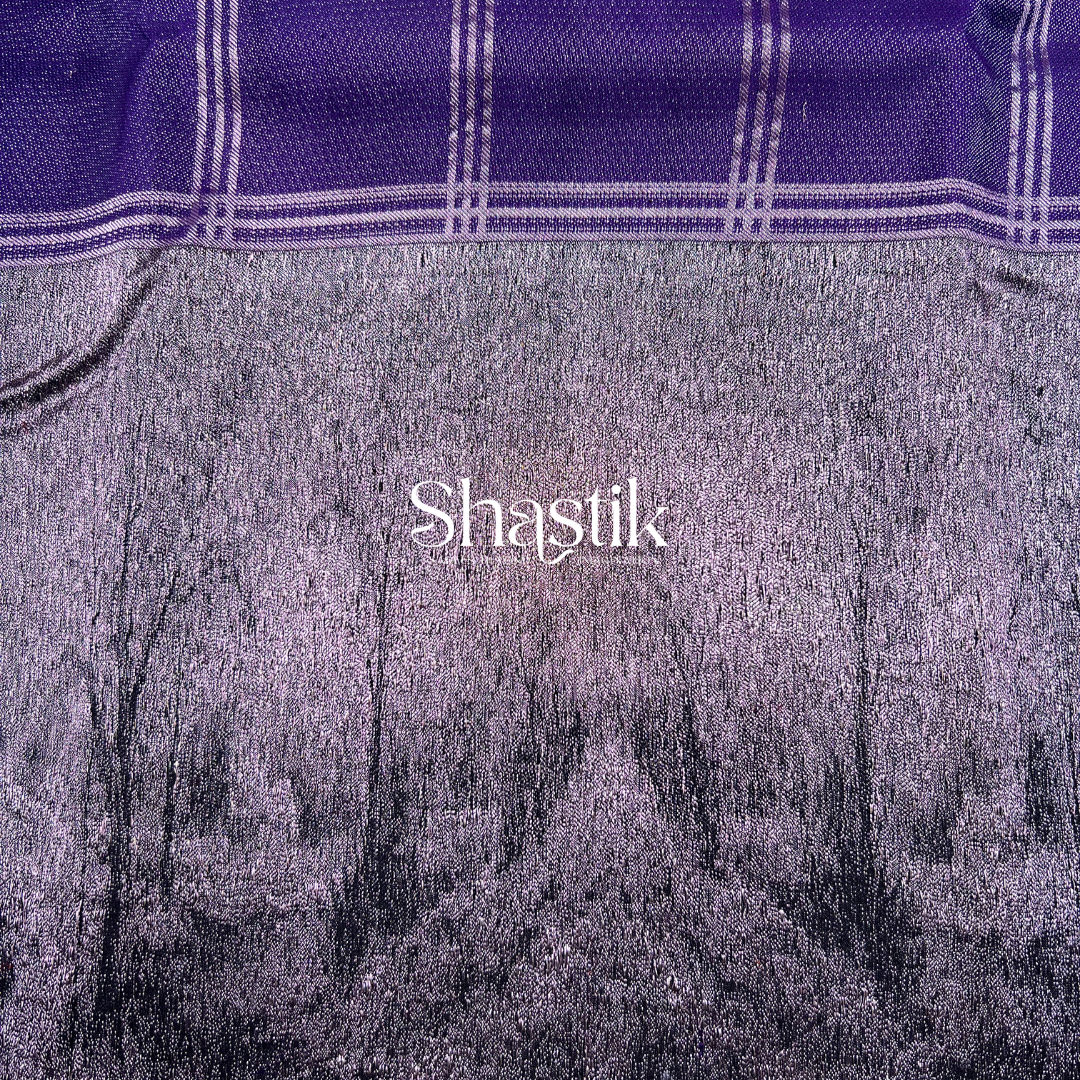 traditional wedding silk saree in Violet